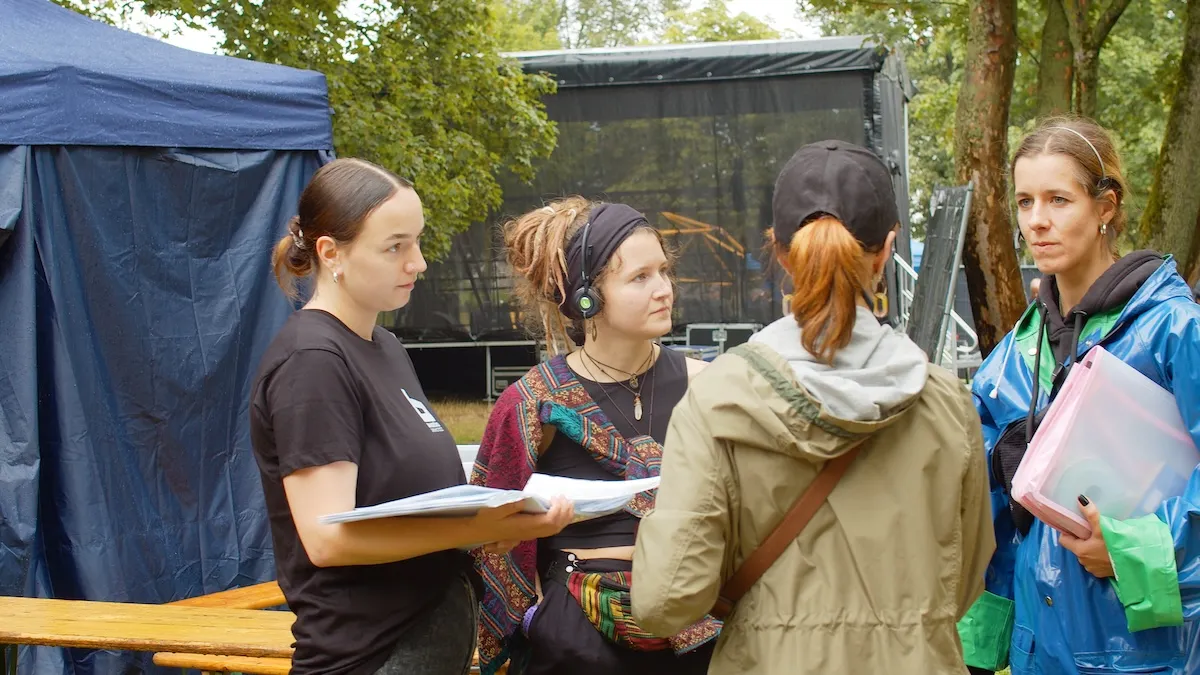 Instruktionen bei der Musikmeile Chemnitz